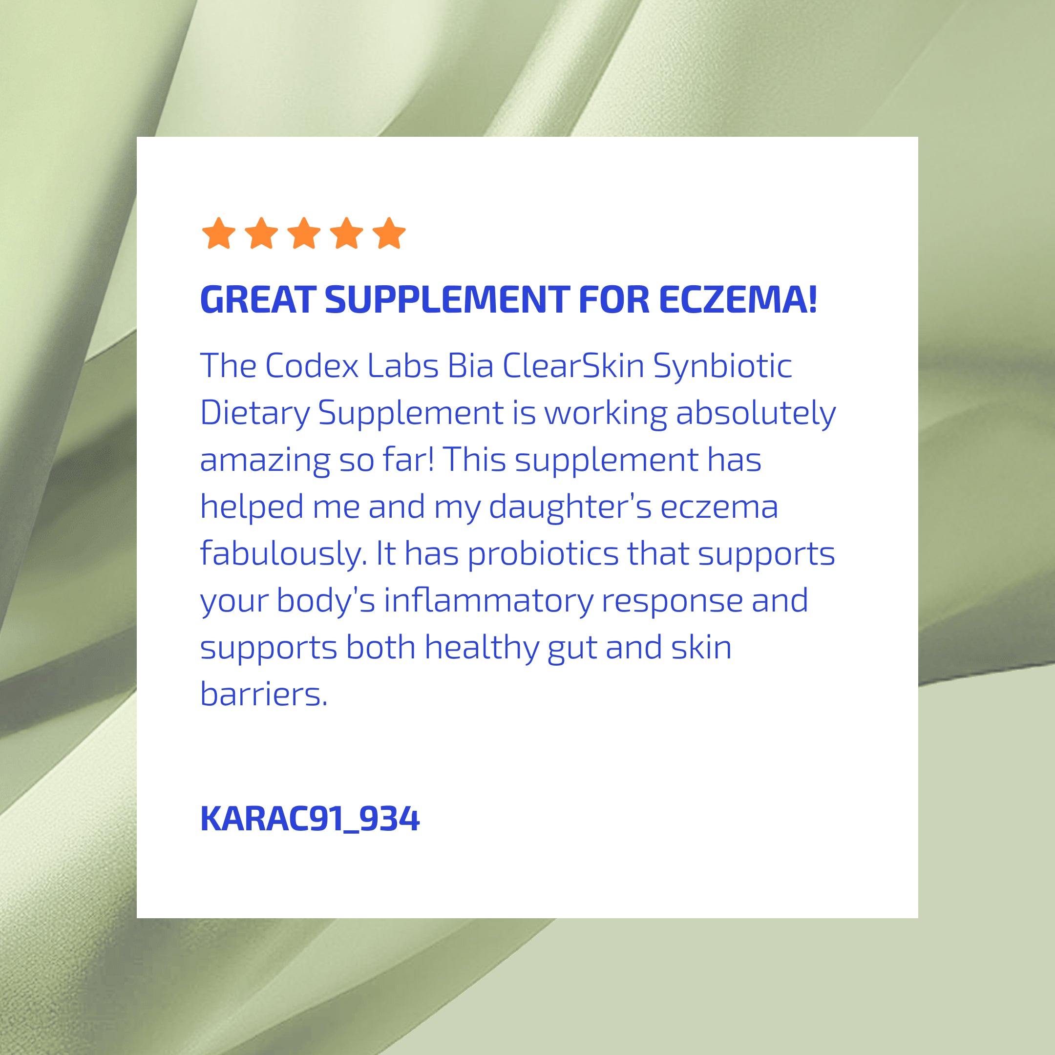 BIA ClearSkin Synbiotic Supplement for Eczema-Prone Skin
