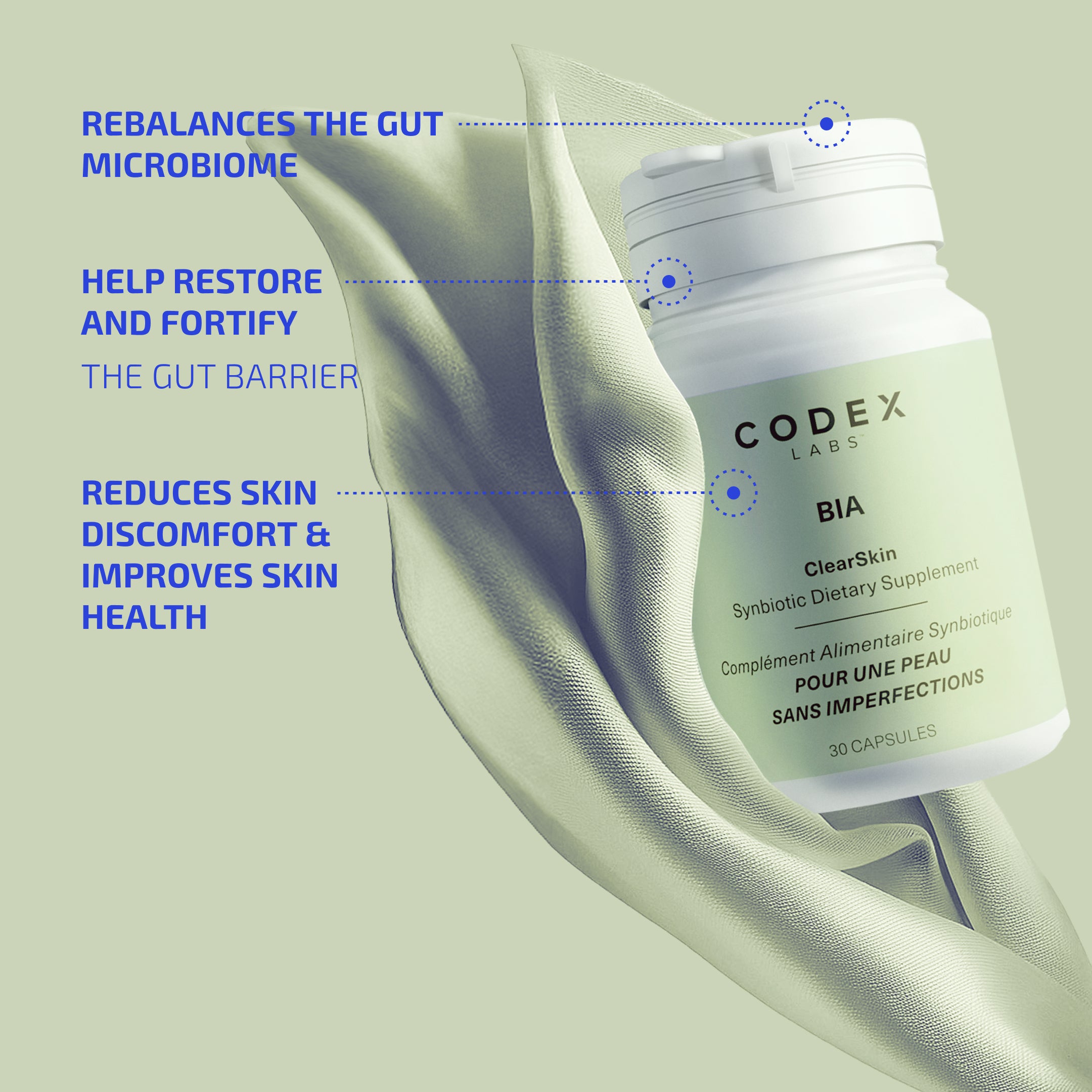 BIA ClearSkin Synbiotic Supplement for Eczema-Prone Skin