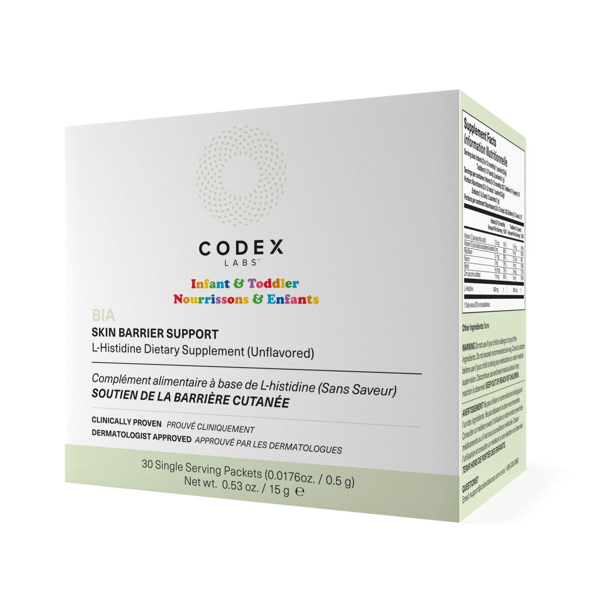 BIA Infant & Toddler Skin Barrier Support L-Histidine Dietary Supplement (Unflavored)