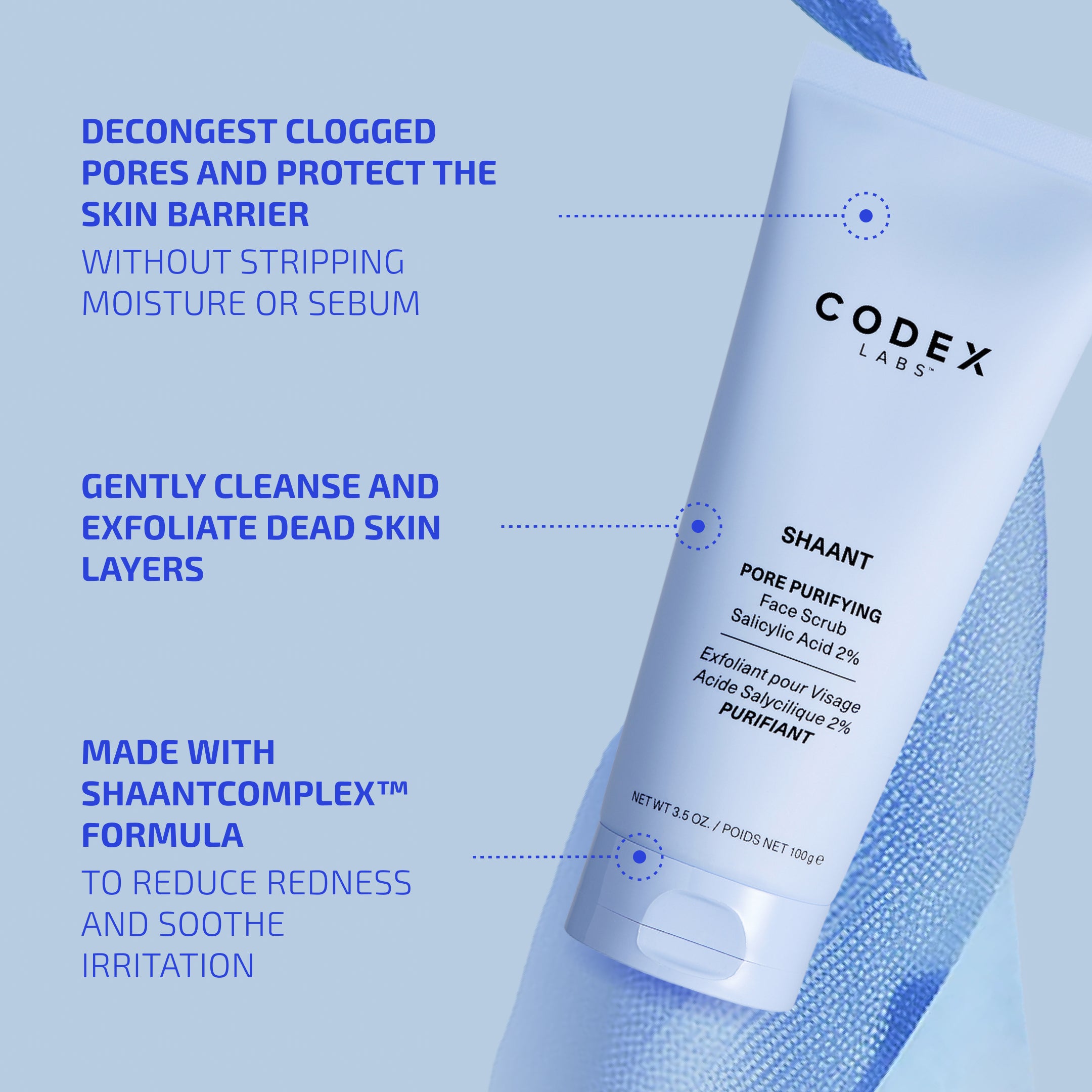 SHAANT Pore Purifying Acne Face Scrub