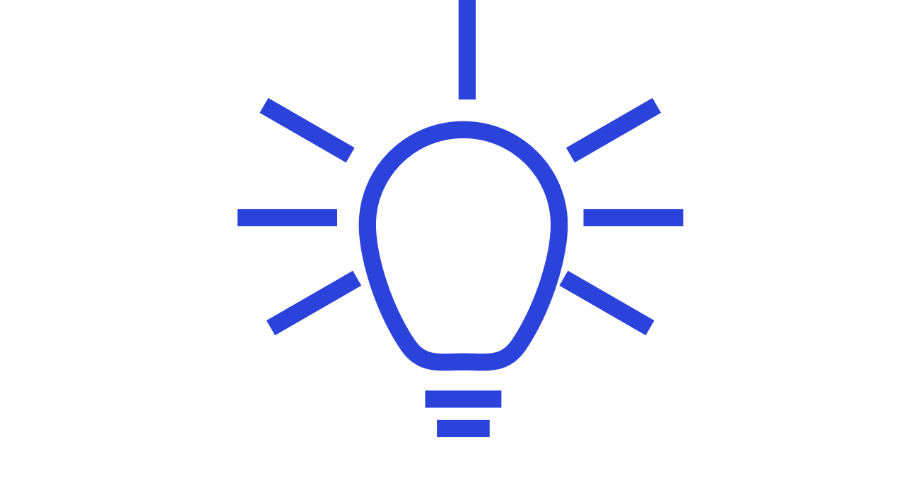 Icon of a light bulb