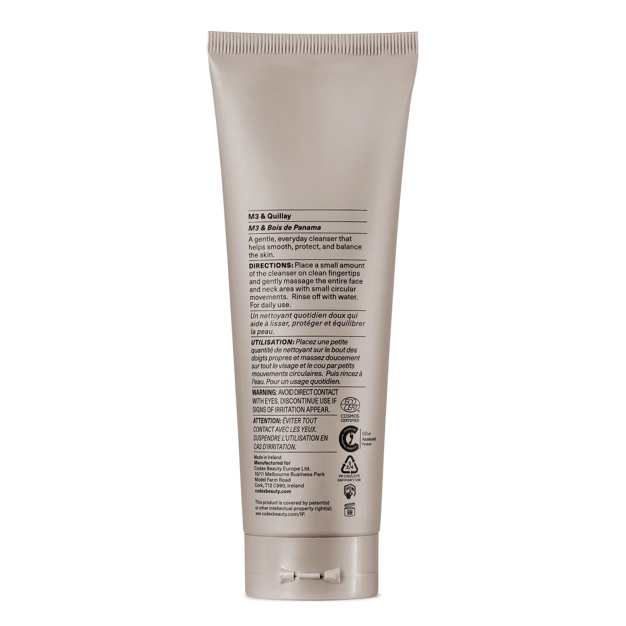 Image of the back view of a  bottle of Antu Refreshing Gel Cleanser - Codex Beauty.