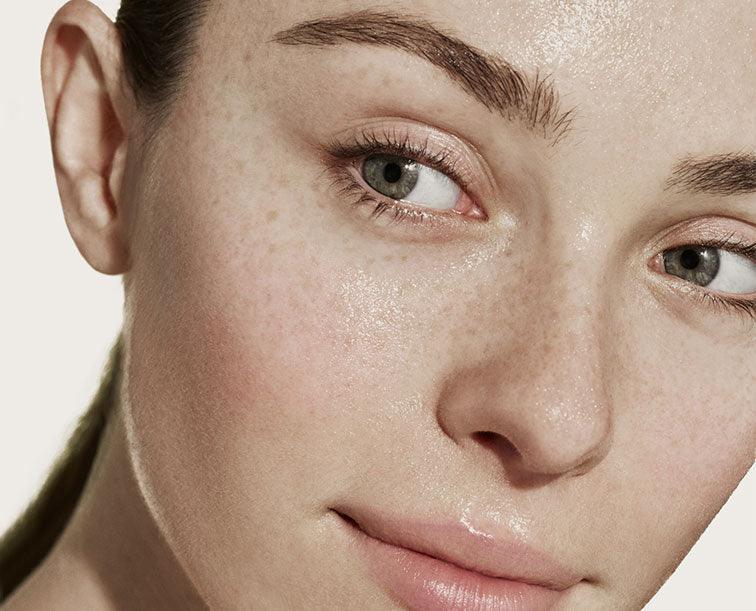 Close up image of a female Codex Beauty Labs model face 