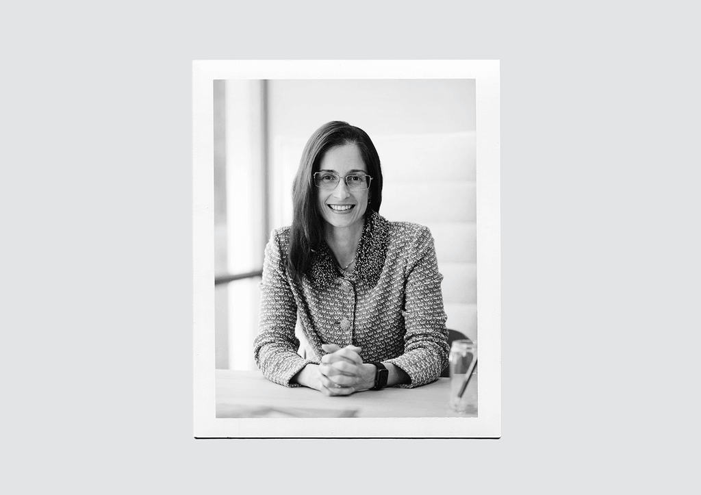 Black and white image of Codex Beauty Labs founder, Barbara Paldus