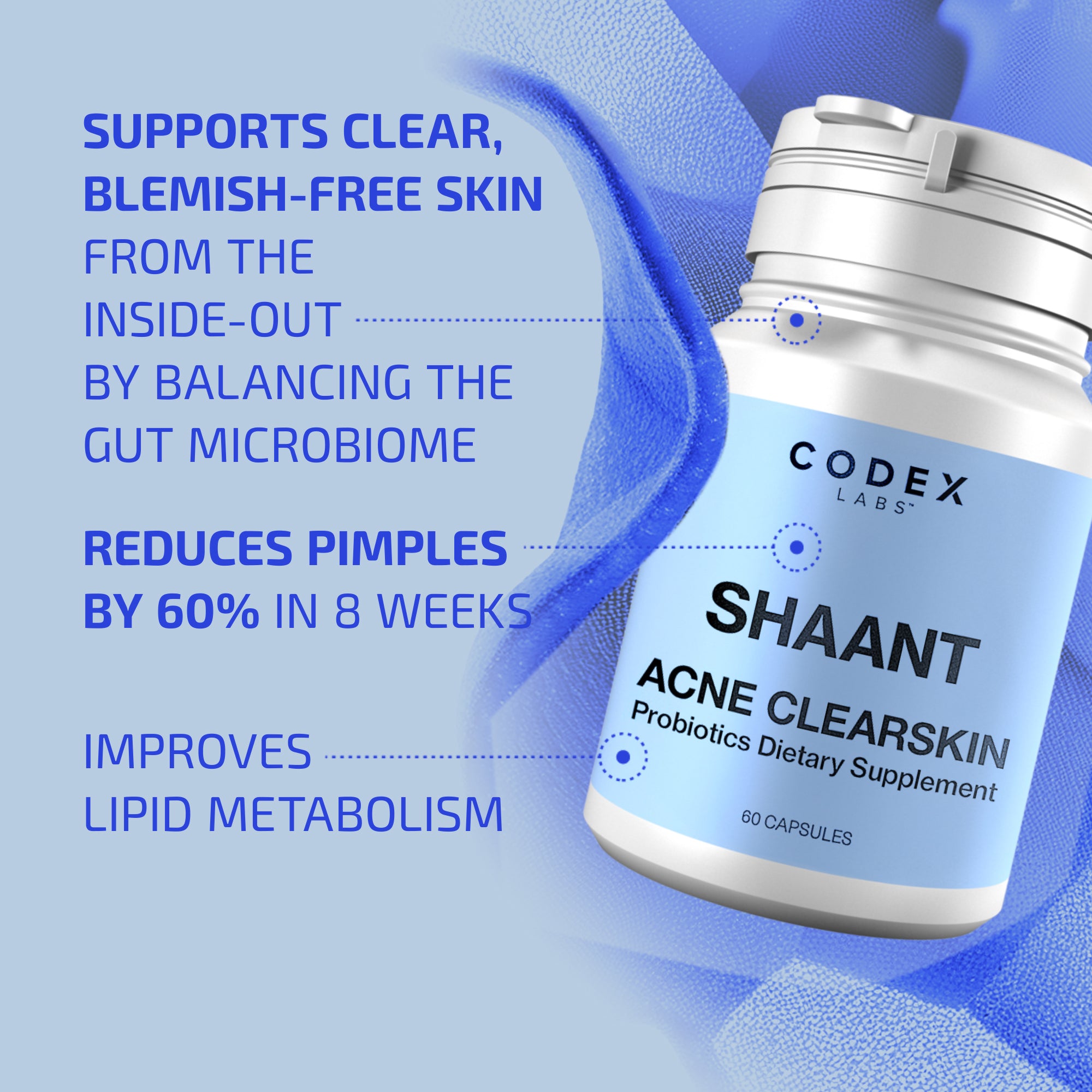 SHAANT ® ClearSkin Probiotic Supplement 2.0