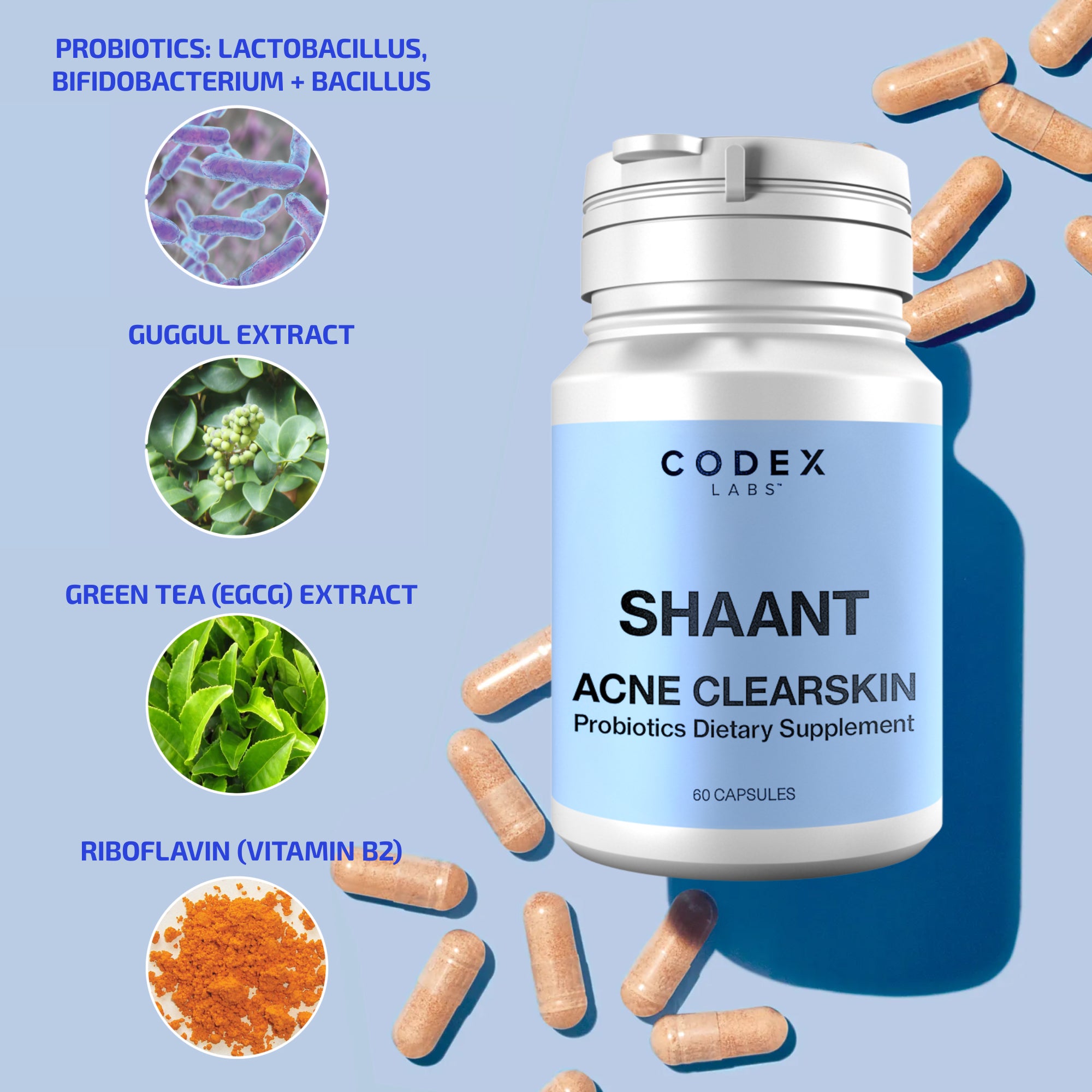 SHAANT ® ClearSkin Probiotic Supplement 2.0