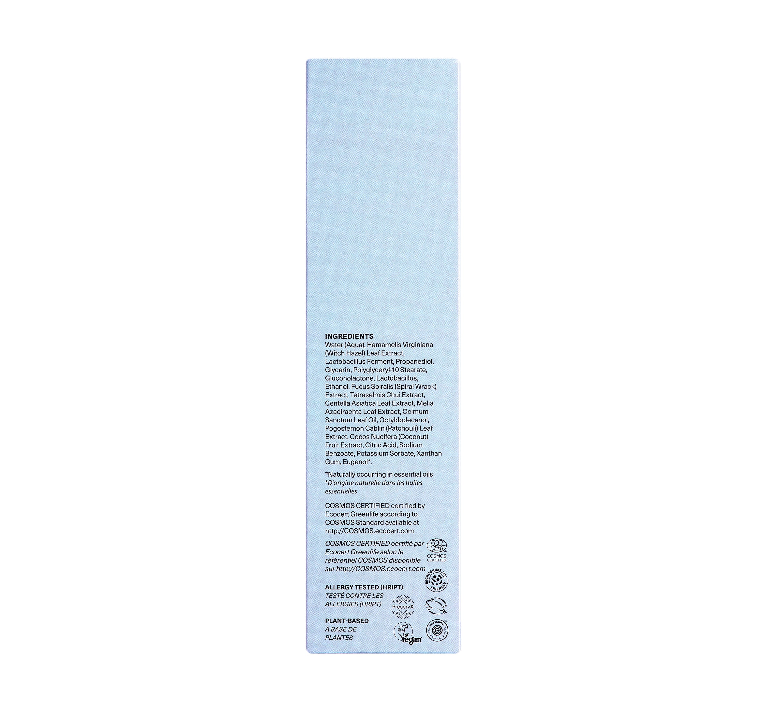 Shaant Balancing Refining Toner carton side on white background.