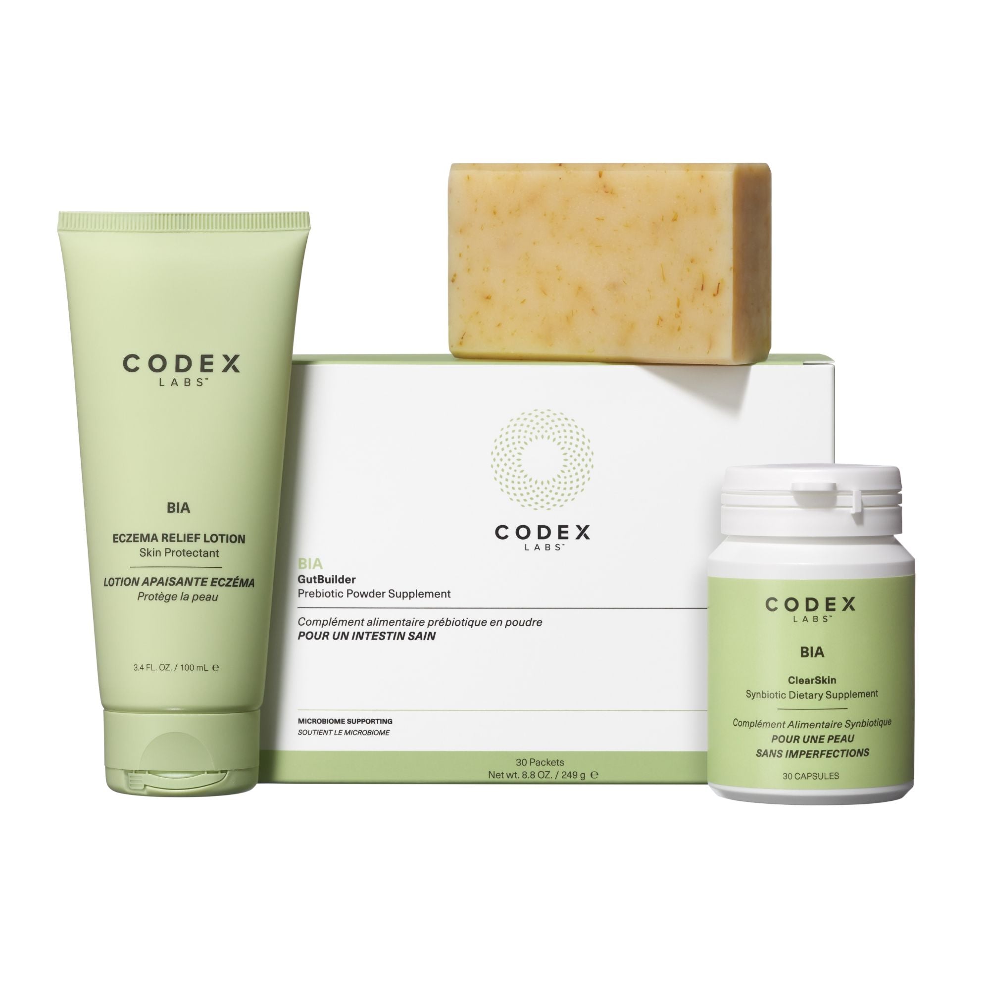 Teen & Adult Eczema & Flare Relief - 30-Day Gut Barrier Protocol: Glycerin Soap, Lotion, Prebiotics & Probiotics (Age: 12+)