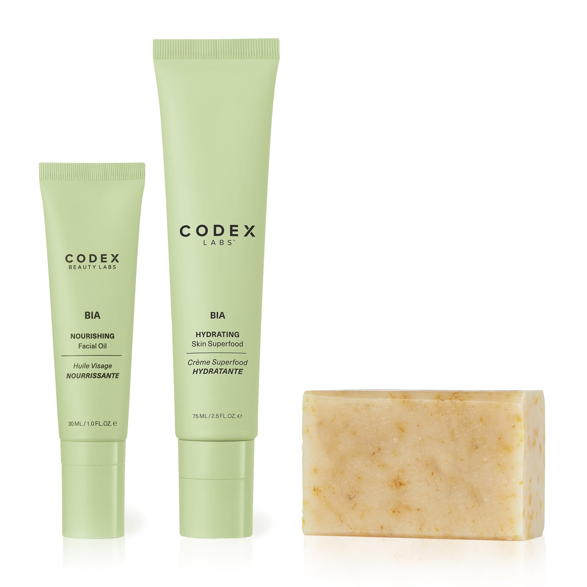 Codex Dry and Itchy Sensitive Skin Soothing Set on a white background.