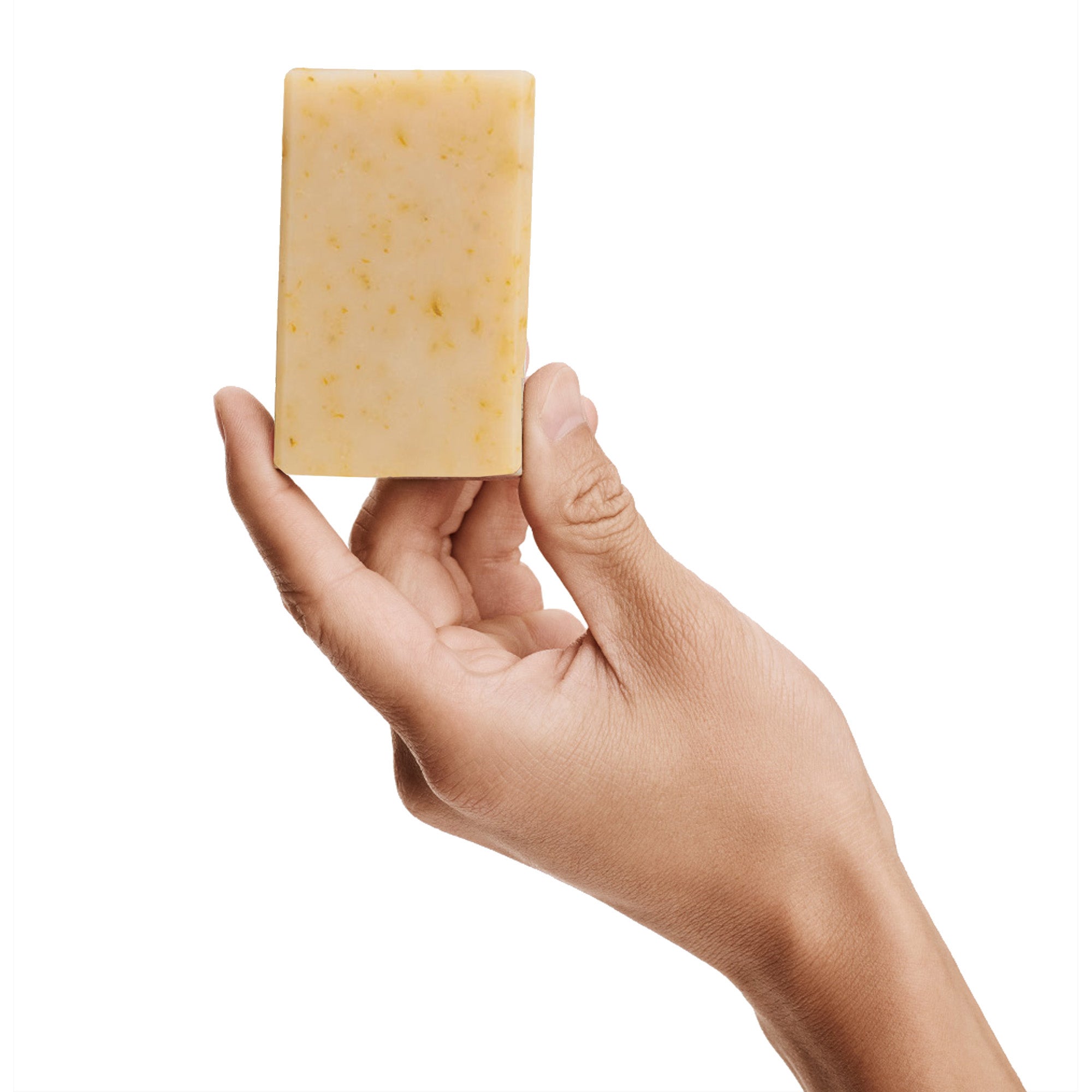 Image of a model holding the Bia Unscented Soap