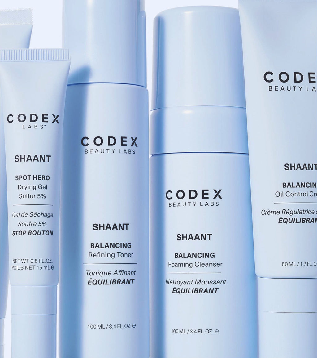 Codex Labs Shaant product line for acne.