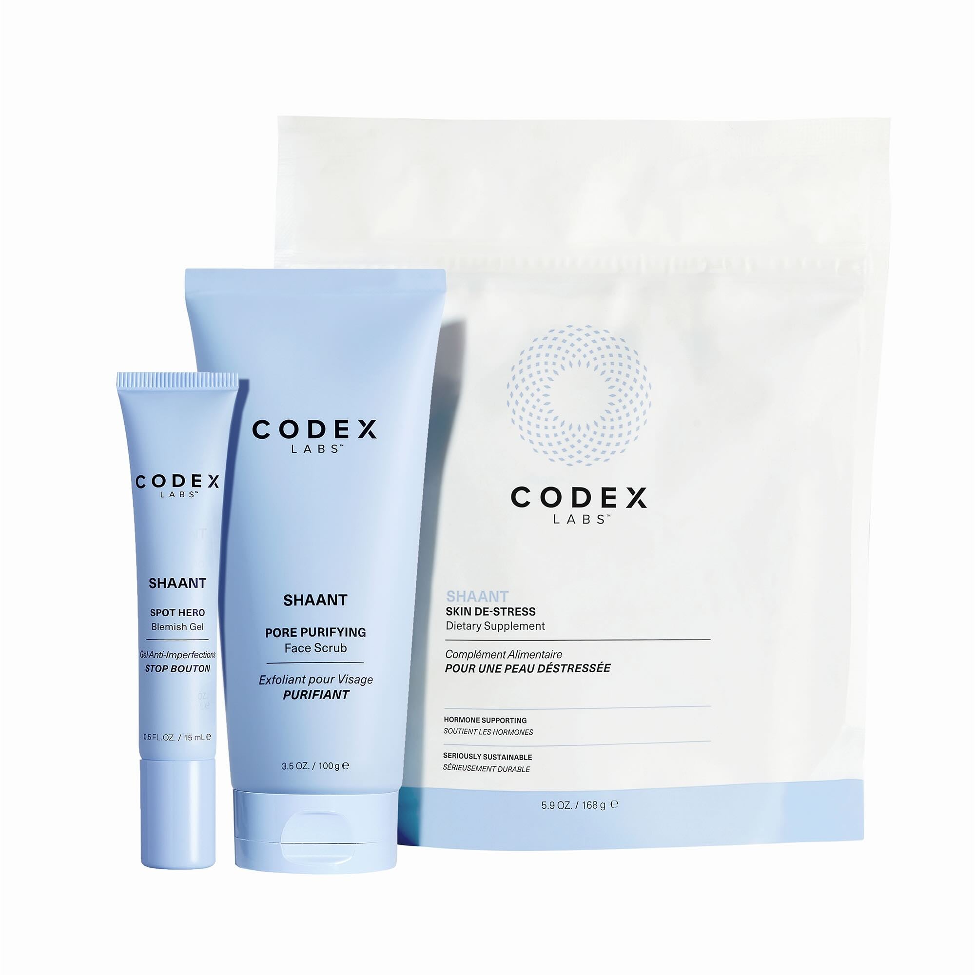 Codex Hormonal Acne bundle image on white background.